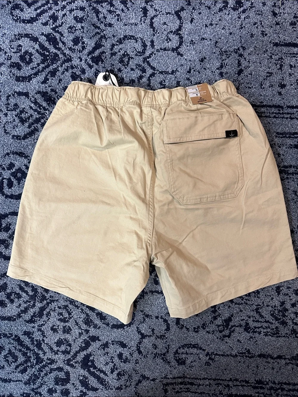 NWT PRANA Men's Casual Beige Drawstring Mojave Shorts SIZE SMALL